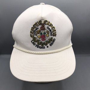 VINTAGE Circus Circus Hat Cap Snapback White Las Vegas - Reno Hotel Casino